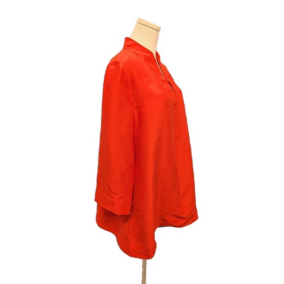 Eileen Fisher Silk Lagenlook Minimalistic Boxy Tunic Top Medium - Picture 5 of 12